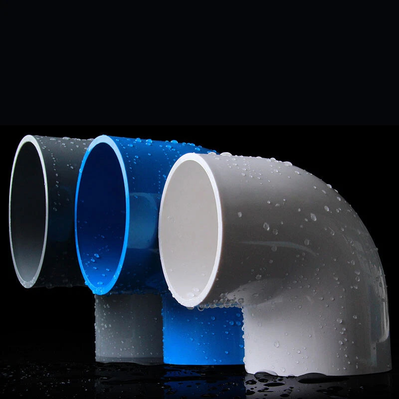90° PVC Blau Winkel Klebe Fittings Rohr Muffe Rohrverbinder Innerer Dur:20~160mm
