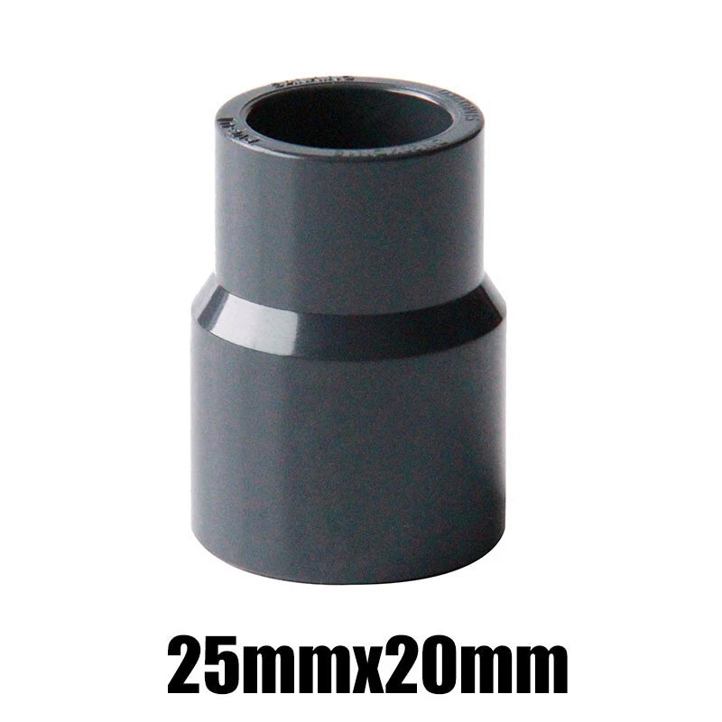 Ø20mm~63mm PVC Reduzierstück Rohr Fitting Klebefittings Lang Konisch Dunkelgrau