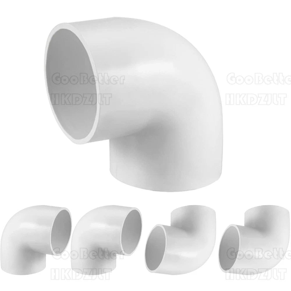 PVC Klebe Fittings 90° Winkel Bogen Verbinder Muffe Klebemuffen Klebefitting