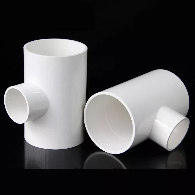 PVC T-Stück 20mm~200mm Klebefitting Reduzieren Klebe Fittings Klebemuffe Weiß