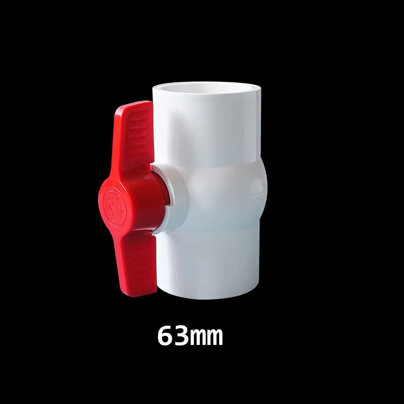 Weiß PVC Kugelhahn Kugel Ventil Innengewinde Muffen Fittings Pond 20-160mm