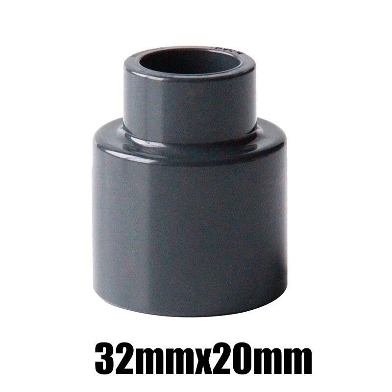 Ø20mm~63mm PVC Reduzierstück Rohr Fitting Klebefittings Lang Konisch Dunkelgrau