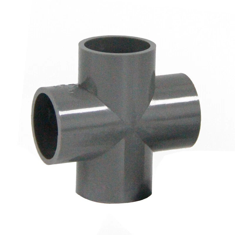 PVC Klebe Fittings Verbinder Kreuz Nippel Verschraubung Hahn Rohr 20mm-200mm