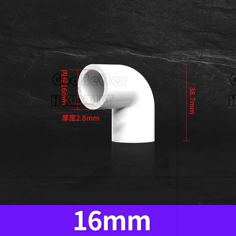 PVC Klebe Fittings 90° Winkel Bogen Verbinder Muffe Klebemuffen Klebefitting