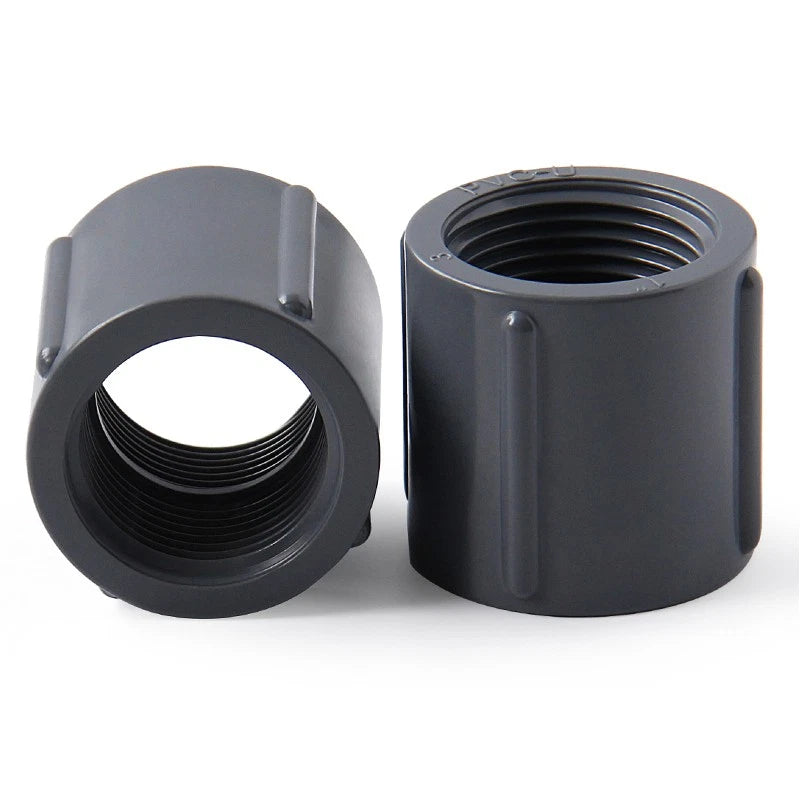 PVC Fittings Winkel T-Stück Muffe 1 4" 3 4" 1" Innengewinde Rohr Verbindung