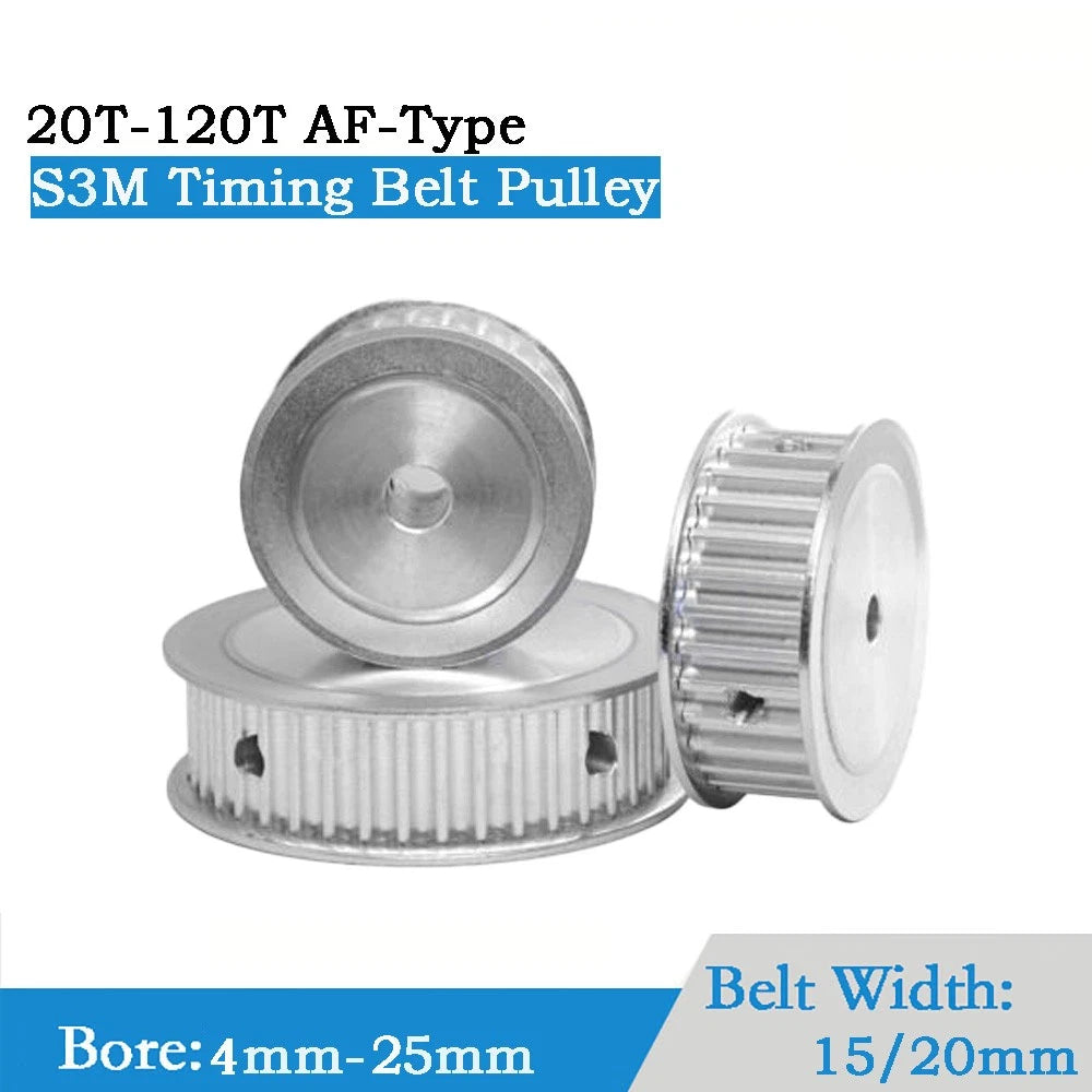 S3M - Zahnrad - Pulley/ Zahnriemenrad Riemenscheibe/ 20- 120Zähne/Breite 15/20mm