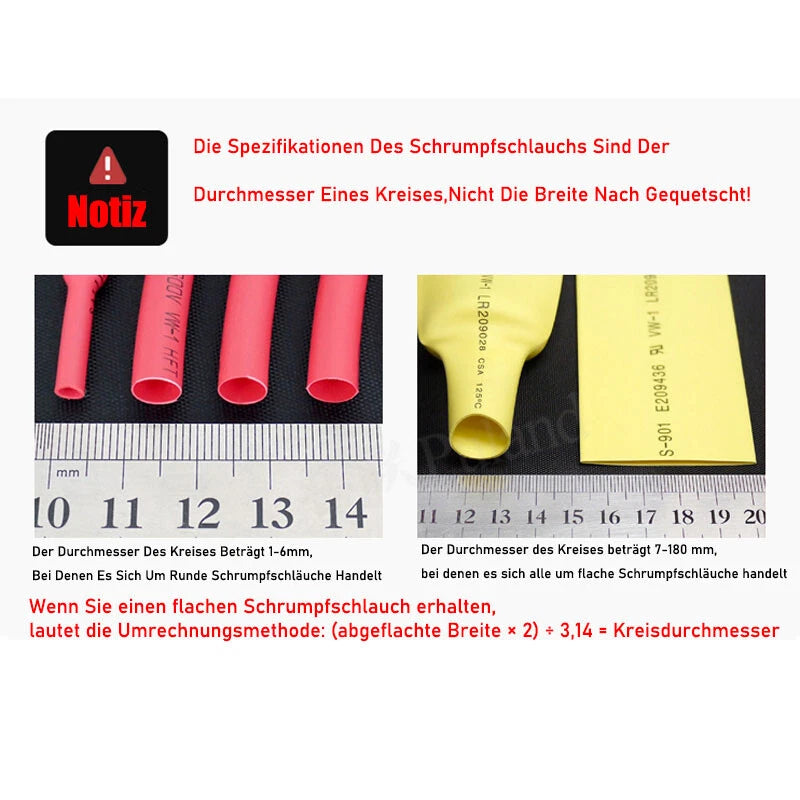 3:1 Dual Wall Adhesive Lined Heat Shrink Tubing — φ1.6mm to φ15.4mm, Multiple Colors