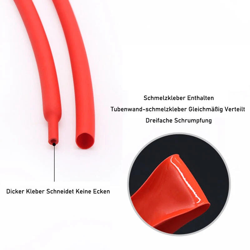 3:1 Dual Wall Adhesive Lined Heat Shrink Tubing — φ1.6mm to φ15.4mm, Multiple Colors