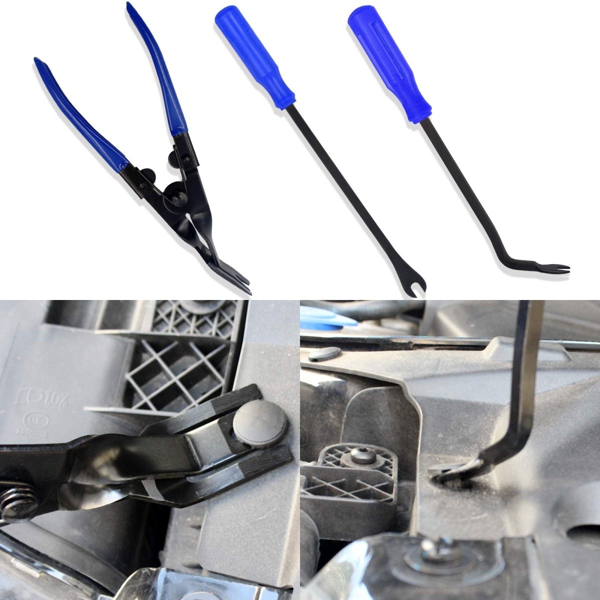 Trim Removal Tool Kit, 200PCS AutoTrim Removal Set, Plastic Panel Fastener Removal Tool, Car Trim Removal Kit for Car/Trim/Panel/Door/Audio/Auto Clip Pliers/Terminal Removal Tool Kit (Blue) - HomeDIYer