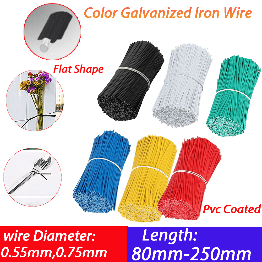 Galvanized Iron Wire Pvc Coated Flat - shape Use For Garden Strapping Multicolor - HomeDIYer