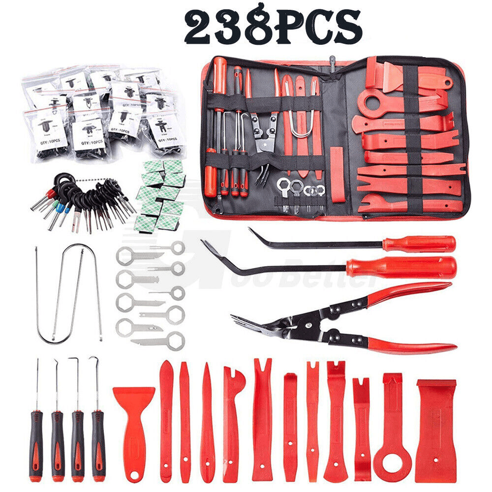 238Pcs Car Trim Removal Pry Tool Molding Kit Panel Door Dash Interior Clip Set - HomeDIYer