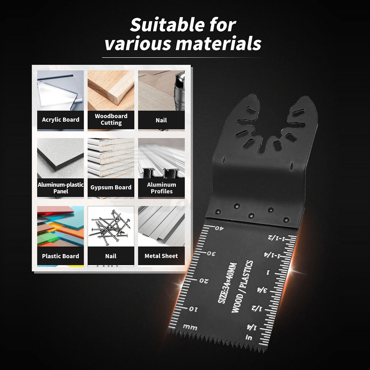 50Pcs Oscillating Multi Tool Saw Blades Universal 34 - 44mm Sets Wood Metal Cutter - HomeDIYer
