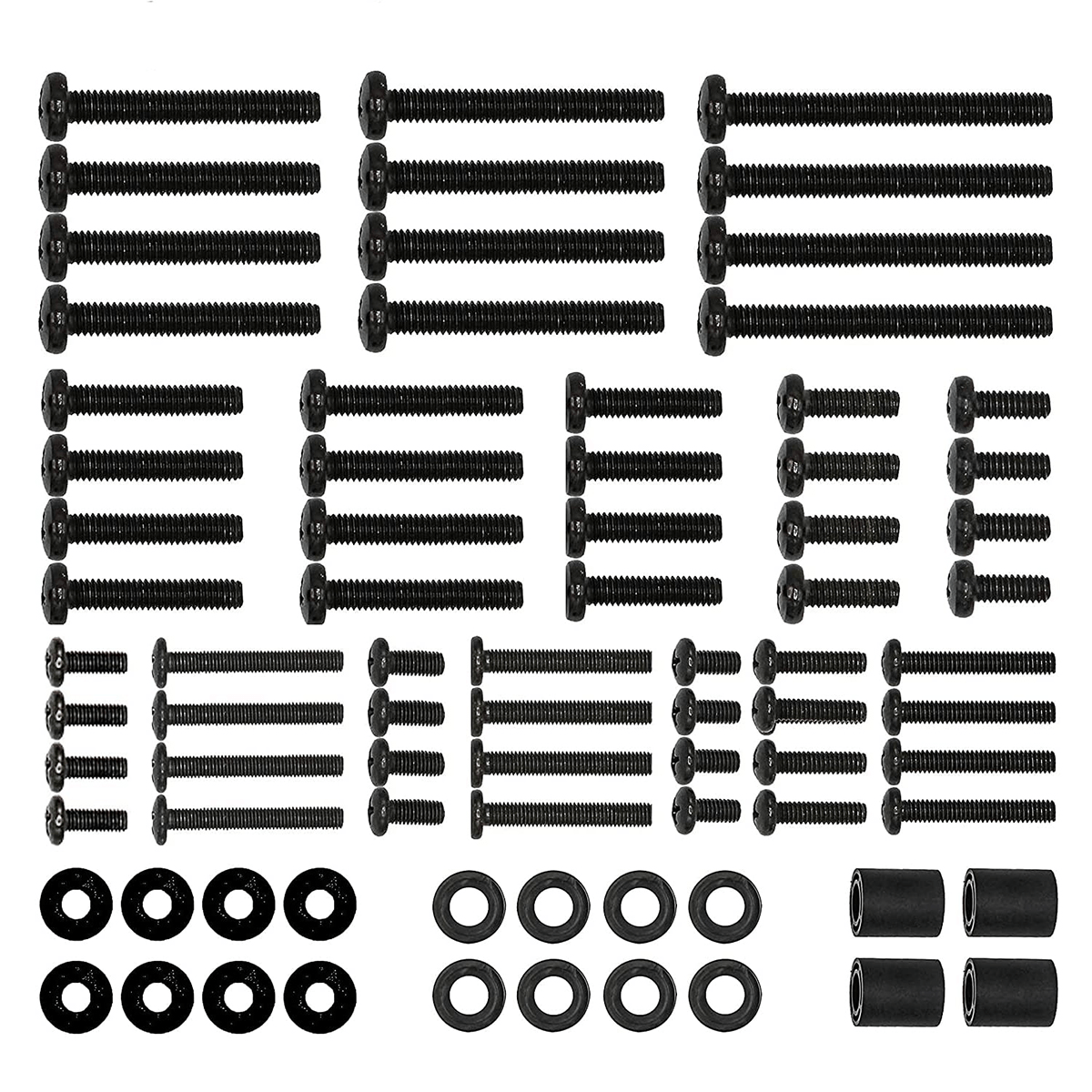TV Mounting Hardware Kit, Universal VESA Wall Mount Screw, Washer, Spacer Pack (M4 M5 M6 M8) for TV and Monitor Mounting - HomeDIYer