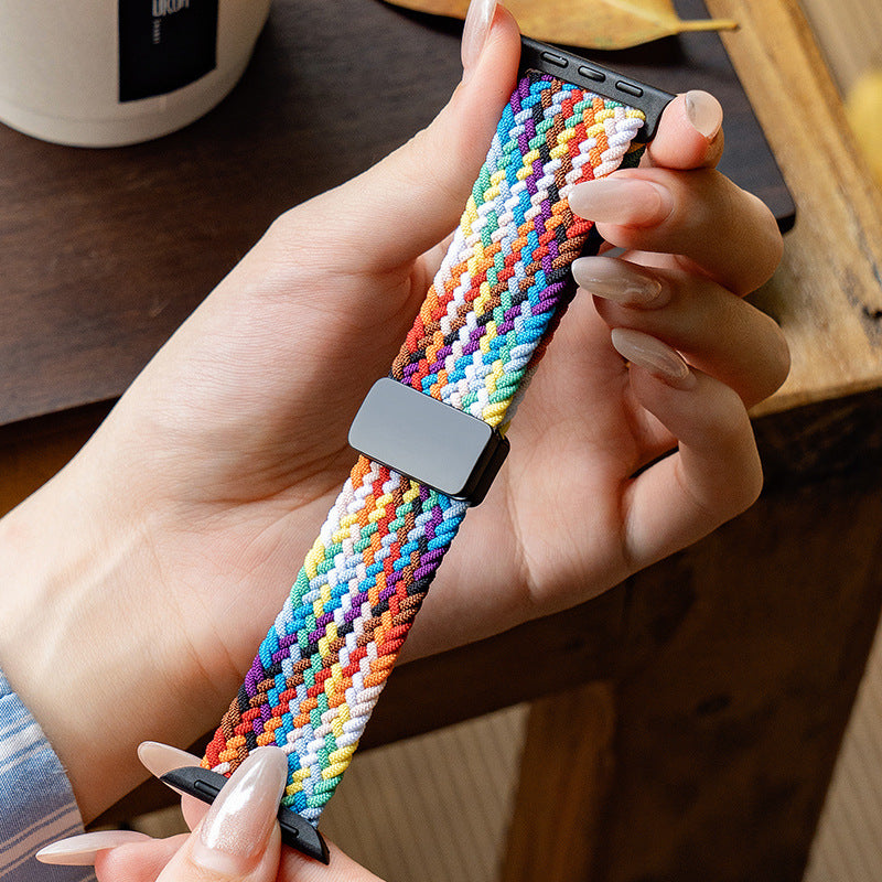 Magnetic Apple Watch Band Woven Nylon 10 Colors All Series