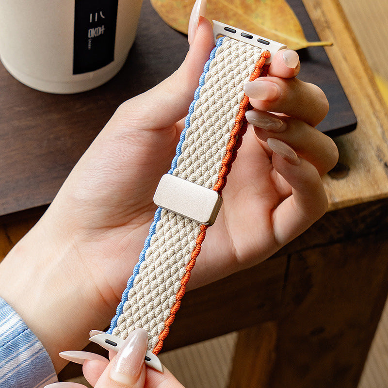 Magnetic Apple Watch Band Woven Nylon 10 Colors All Series