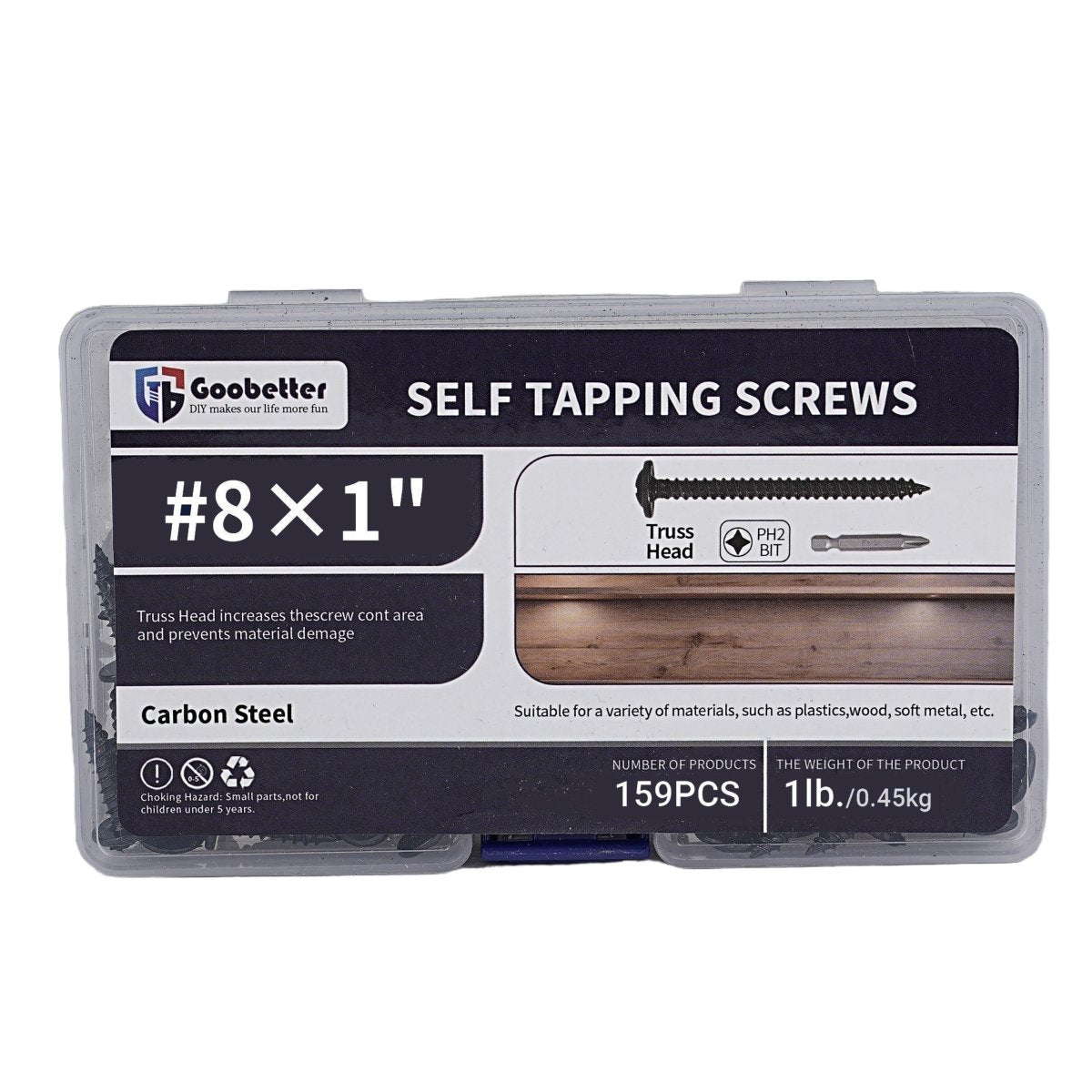 Phillips Modified Truss Head Self - Drilling Screws Wood Screws Kit Black Carbon Steel Steel Self Tapping Sheet Metal Screws - HomeDIYer