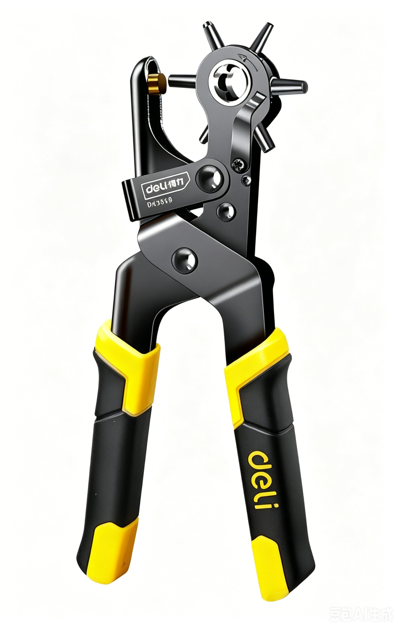 Deli Belt Punch Pliers – Labor‑Saving 6‑Size Rotary Hole Punch for Leather, Belts, Watch Straps