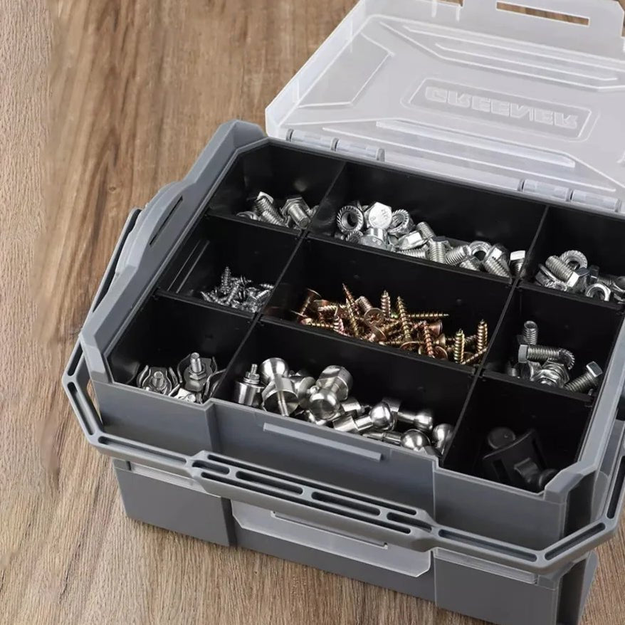 Storage Box Multifunctional Plastic Hardware Tool Parts Box Household Sorting Box Batch Head Small Screw Accessories - HomeDIYer