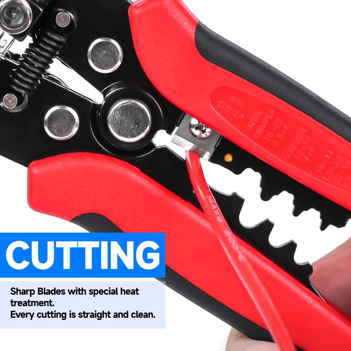 3 - in - 1 Automatic Wire Stripper/Cutter/Crimper, AWG10 - 24, 8 Inch Multi Pliers For Electrical Wire Stripping, Cable Cutting, Crimping - HomeDIYer