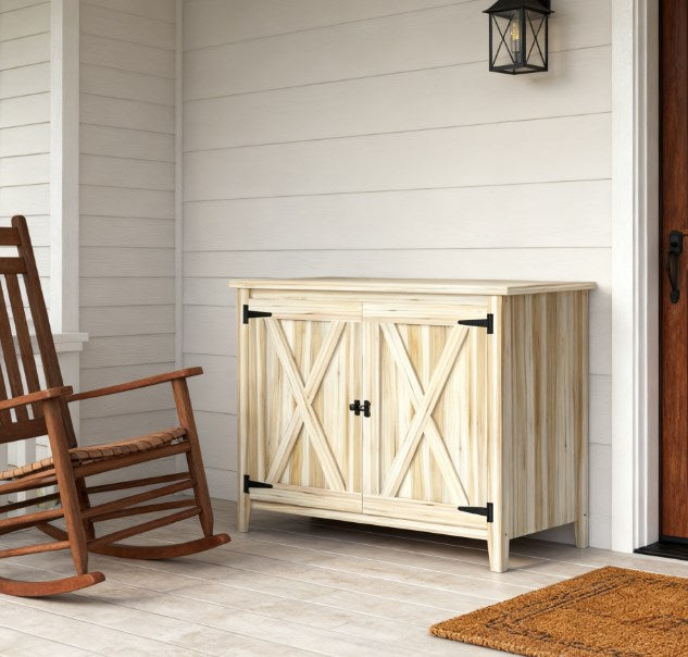 Wooden Outdoor Storage Cabinet,Garden Storage Shed,Garden Shed Potting Shed with Shelf and Double Doors