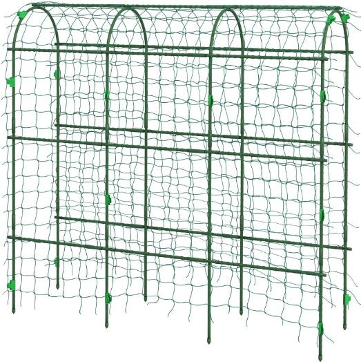 Arch Trellis,A-Frame Metal Garden Trellis,for Climbing Plants Outdoor,with Climbing Net