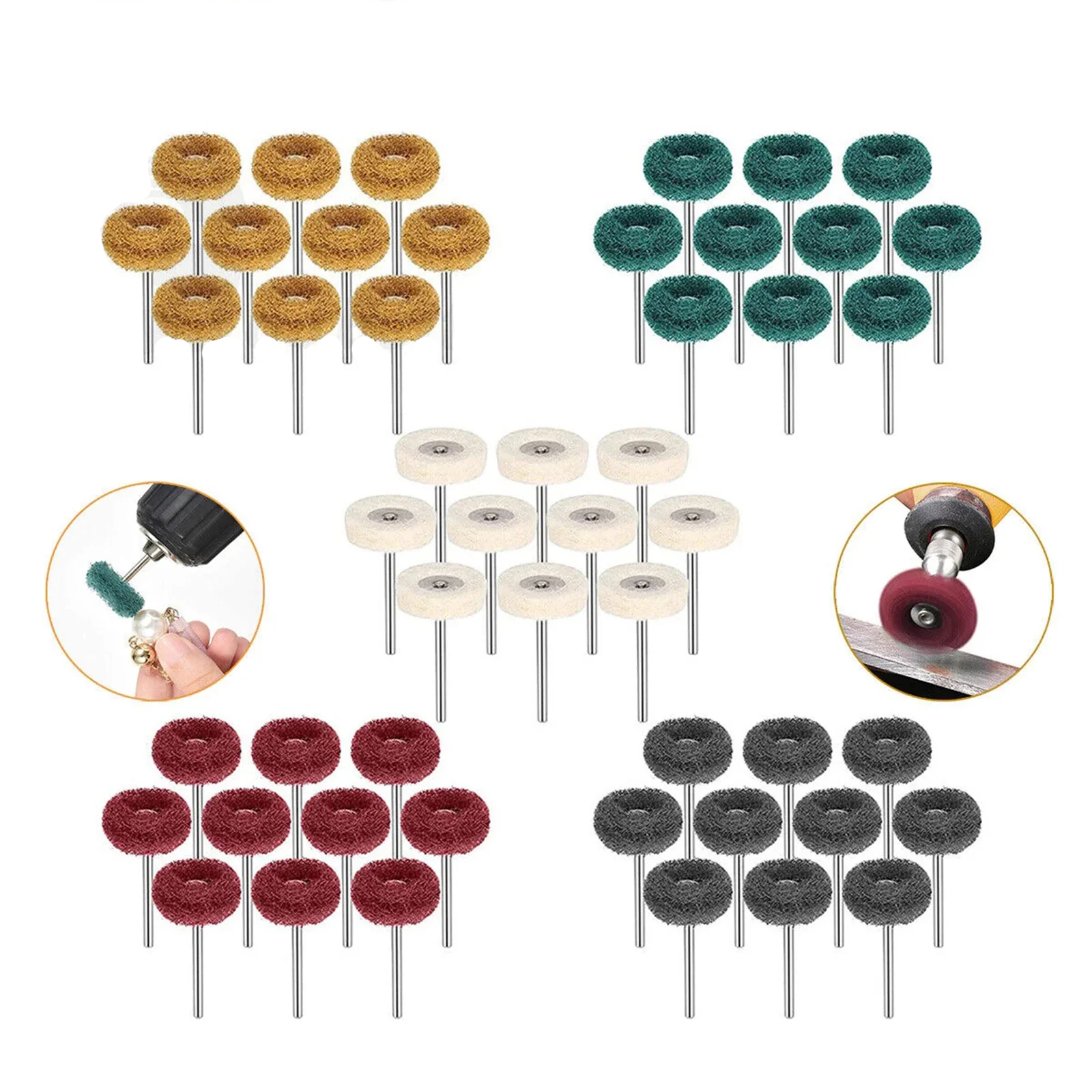 50 stücke Universal Polieren Rad Schleifen Rad Ø25mm Für Dremel Räder Zubehör Set