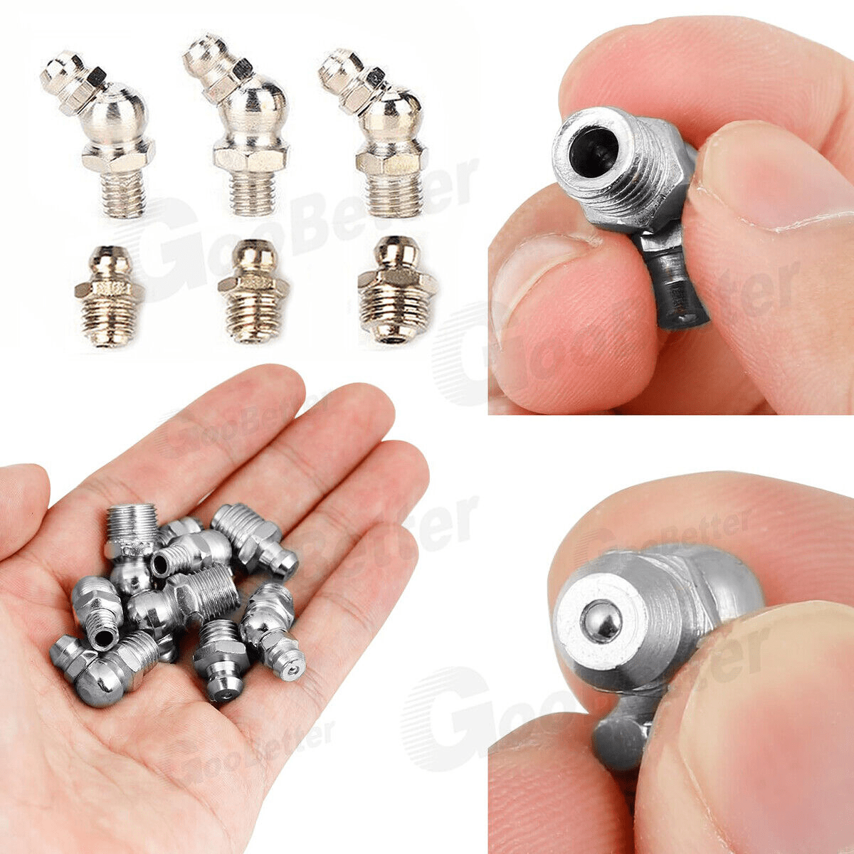 140Pcs Grease nipple assortment Tapered grease nipple 45° 1/8 1/4 M6 M8 M10 DIN71412 - HomeDIYer