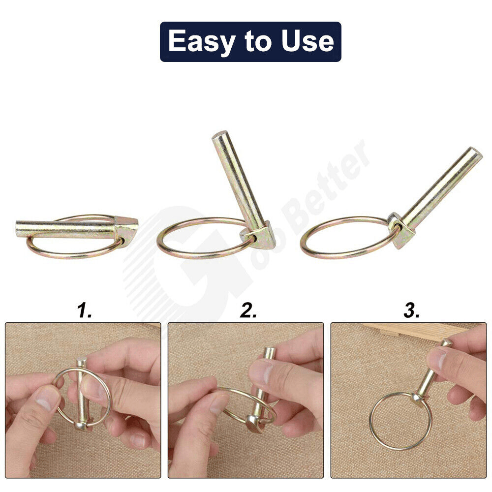 50Pcs Self - locking Retaining Round Rings Kit LynchPin Assortment Kit Washer Set - HomeDIYer