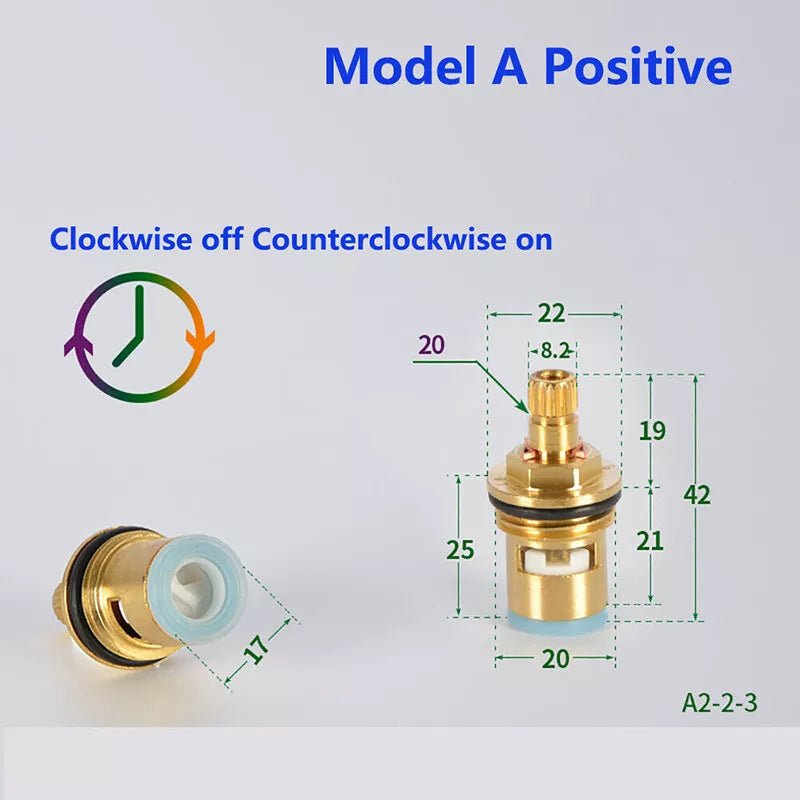 Universal Replacement Tap Valves Brass Ceramic Disc Cartridge Inner Faucet Valve - HomeDIYer