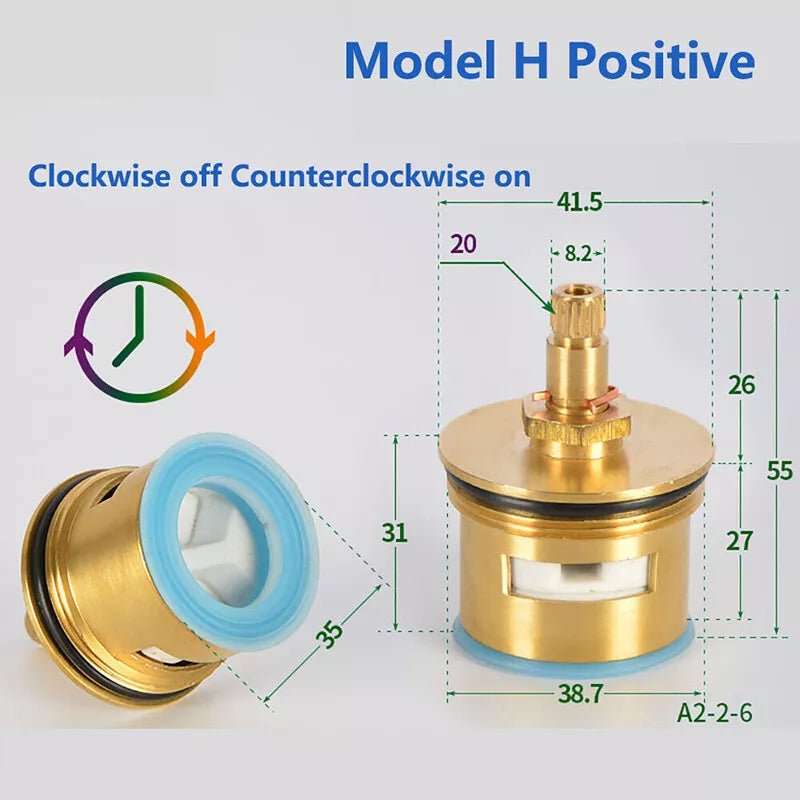 Universal Replacement Tap Valves Brass Ceramic Disc Cartridge Inner Faucet Valve - HomeDIYer