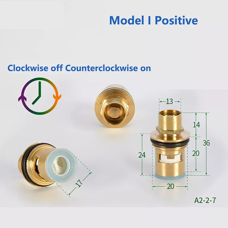Universal Replacement Tap Valves Brass Ceramic Disc Cartridge Inner Faucet Valve - HomeDIYer