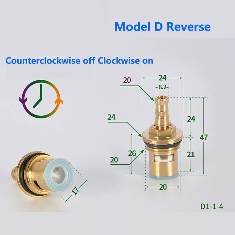 Universal Replacement Tap Valves Brass Ceramic Disc Cartridge Inner Faucet Valve - HomeDIYer