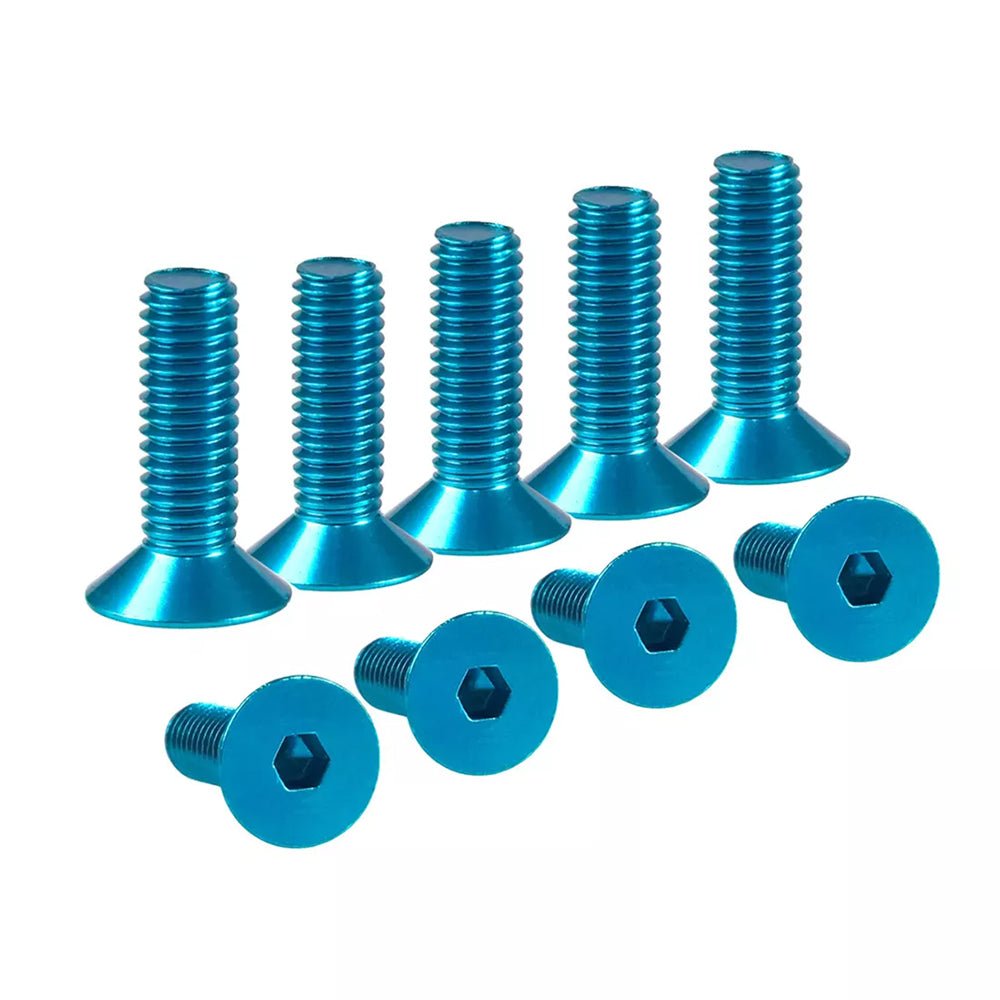 200Pcs Aluminium Alloy Hex Socket Countersunk Flat Head Screw & Washers Assortment Set Brownish Orange To Glossy Black - HomeDIYer