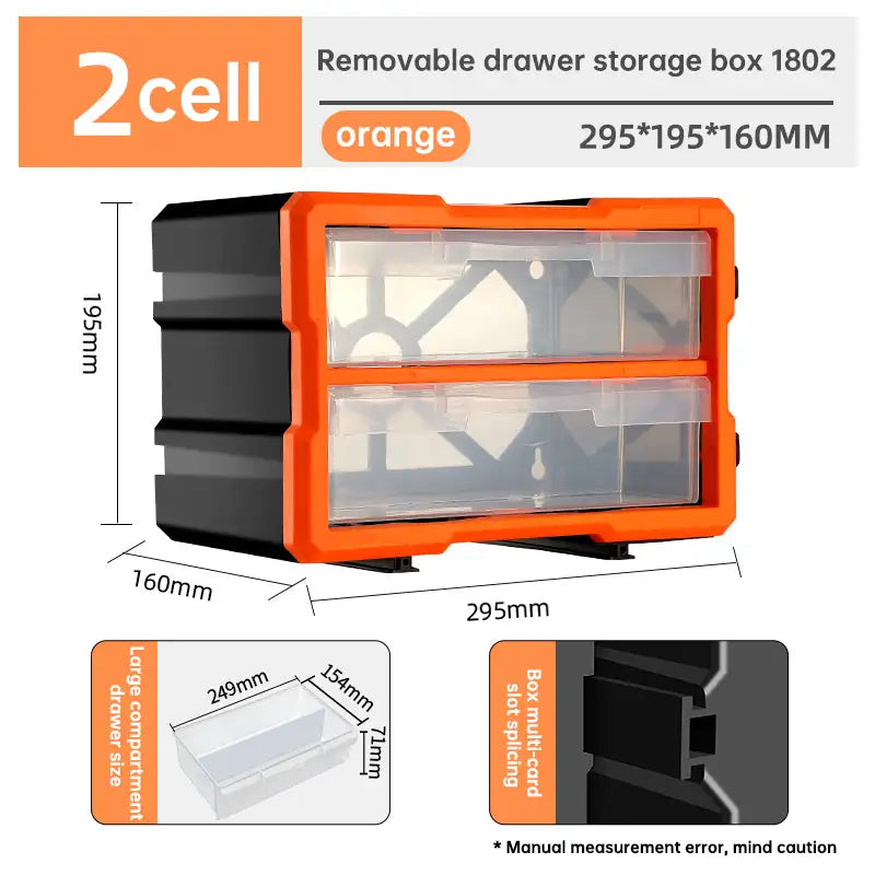 Hard Plastic Organizing Boxes Tool Parts Screw Storage Box Tool Chest Drawers Working Professional Home Tools Packaging
