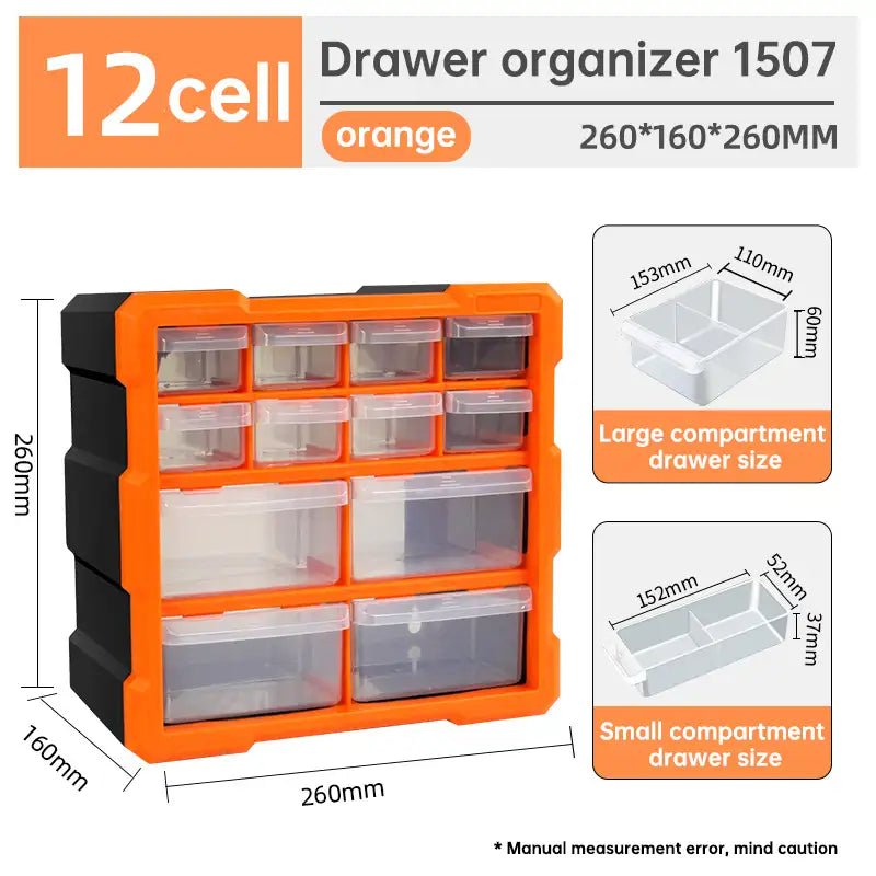 Hard Plastic Organizing Boxes Tool Parts Screw Storage Box Tool Chest Drawers Working Professional Home Tools Packaging - HomeDIYer