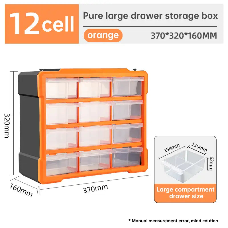 Hard Plastic Organizing Boxes Tool Parts Screw Storage Box Tool Chest Drawers Working Professional Home Tools Packaging