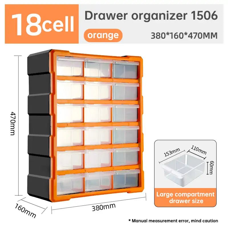 Hard Plastic Organizing Boxes Tool Parts Screw Storage Box Tool Chest Drawers Working Professional Home Tools Packaging - HomeDIYer
