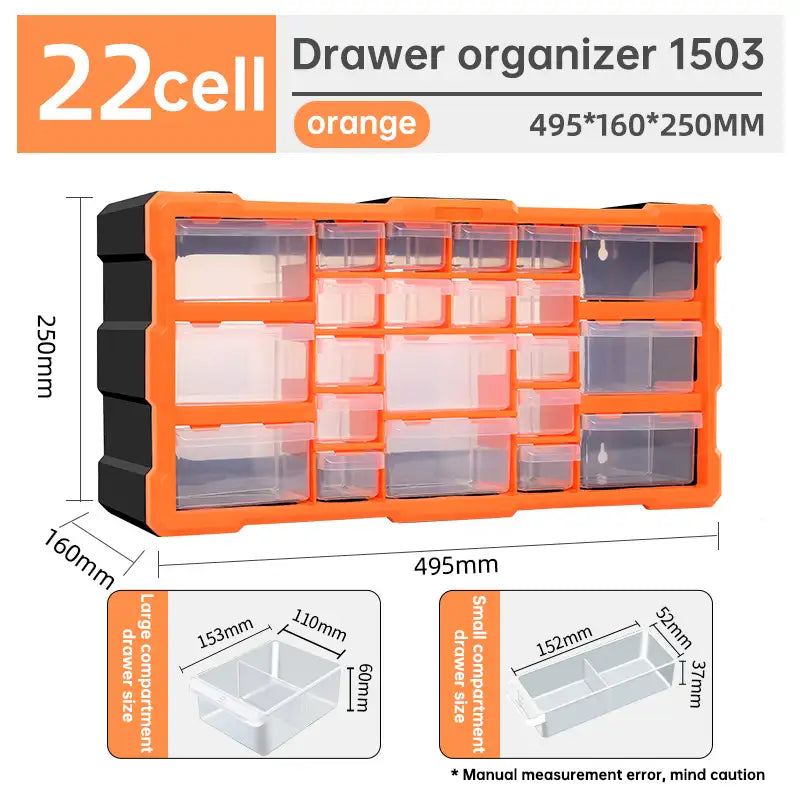 Hard Plastic Organizing Boxes Tool Parts Screw Storage Box Tool Chest Drawers Working Professional Home Tools Packaging