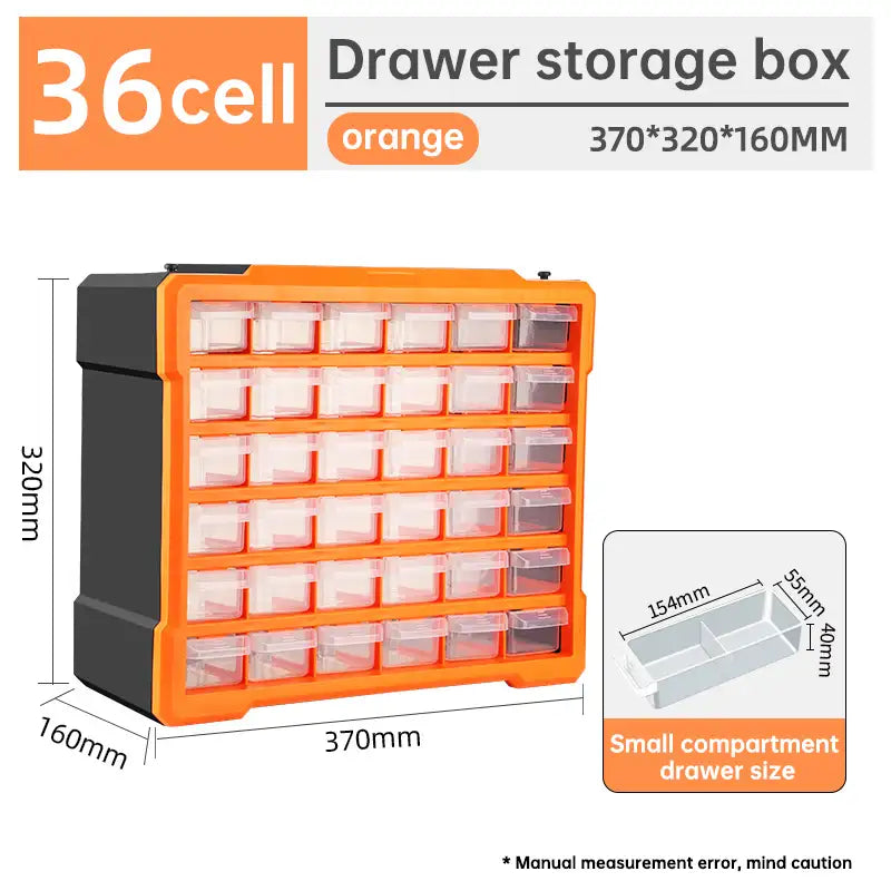 Hard Plastic Organizing Boxes Tool Parts Screw Storage Box Tool Chest Drawers Working Professional Home Tools Packaging