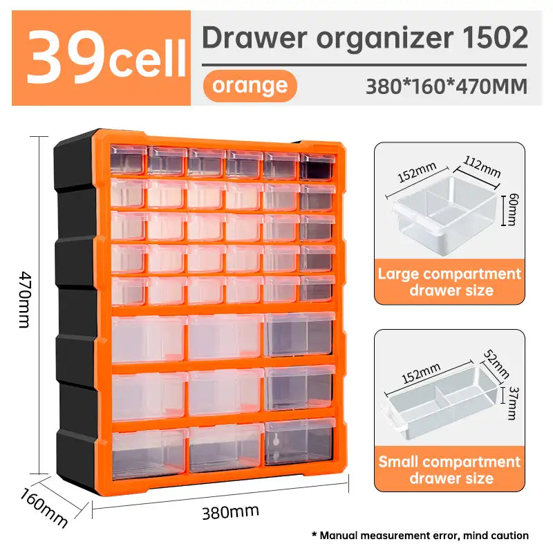 Hard Plastic Organizing Boxes Tool Parts Screw Storage Box Tool Chest Drawers Working Professional Home Tools Packaging