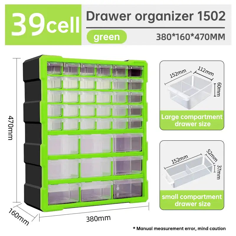 Hard Plastic Organizing Boxes Tool Parts Screw Storage Box Tool Chest Drawers Working Professional Home Tools Packaging