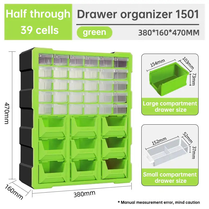 Hard Plastic Organizing Boxes Tool Parts Screw Storage Box Tool Chest Drawers Working Professional Home Tools Packaging