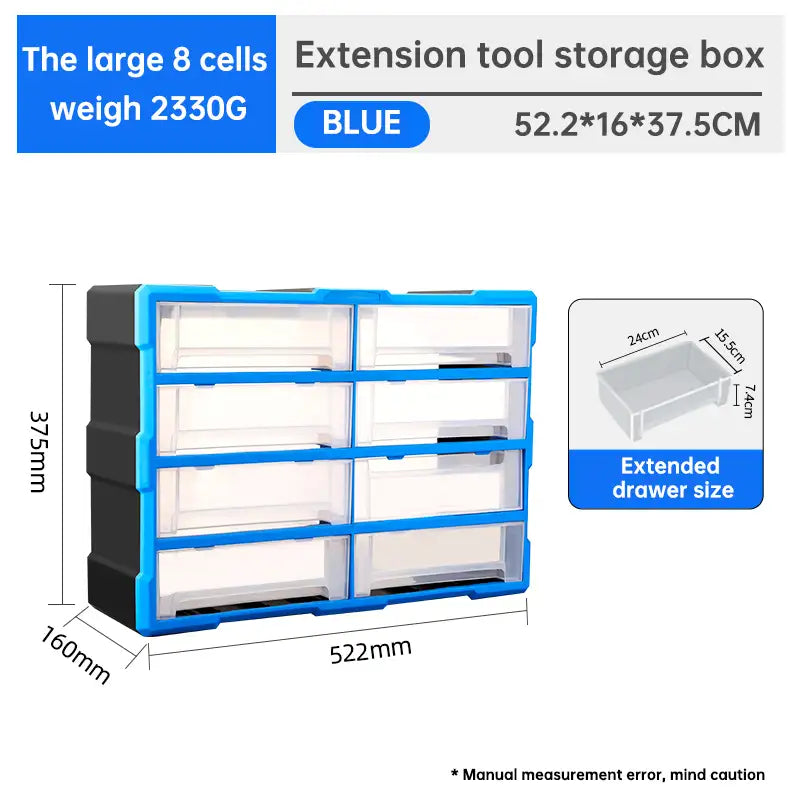Hard Plastic Organizing Boxes Tool Parts Screw Storage Box Tool Chest Drawers Working Professional Home Tools Packaging