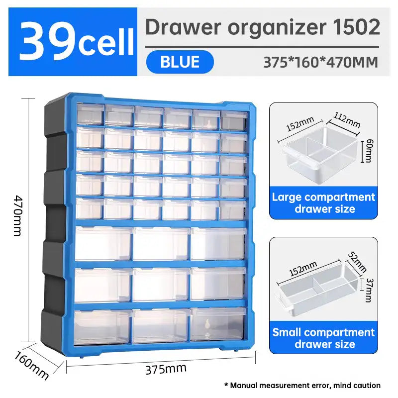 Hard Plastic Organizing Boxes Tool Parts Screw Storage Box Tool Chest Drawers Working Professional Home Tools Packaging