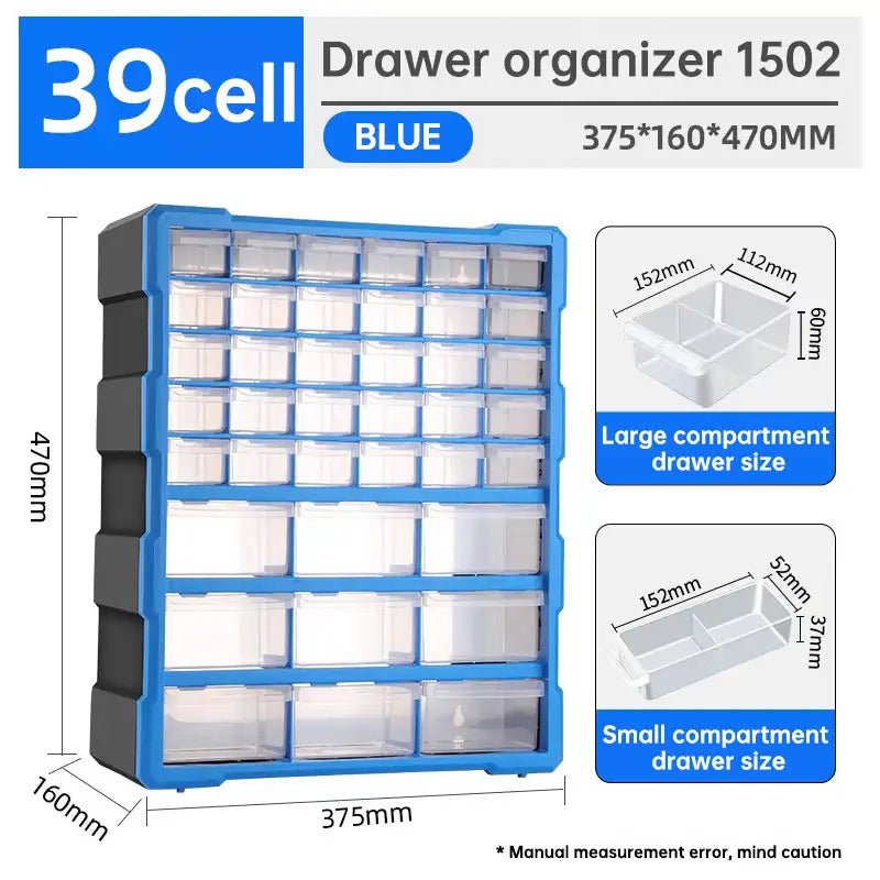 Hard Plastic Organizing Boxes Tool Parts Screw Storage Box Tool Chest Drawers Working Professional Home Tools Packaging - HomeDIYer