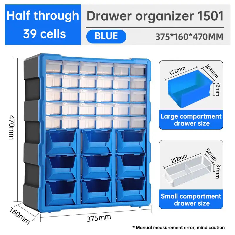 Hard Plastic Organizing Boxes Tool Parts Screw Storage Box Tool Chest Drawers Working Professional Home Tools Packaging
