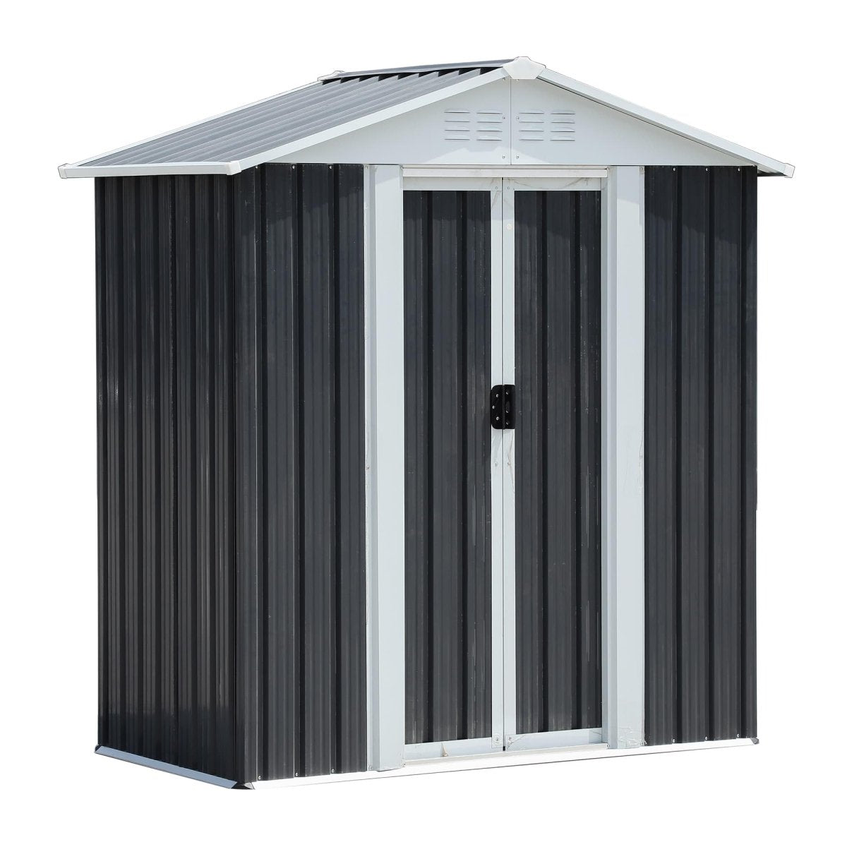 5x3FT Outdoor Storage Shed | Apex Roof Metal Garden Shed | Foundationless - HomeDIYer