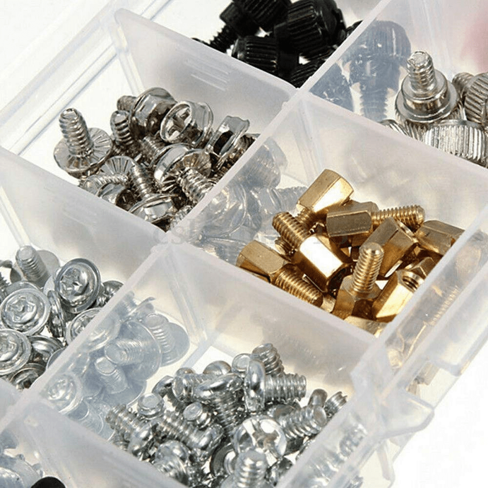 332pcs PC Screw Spacing Set Kit for Computer Case Hard Drives Motherboard Cooler - HomeDIYer