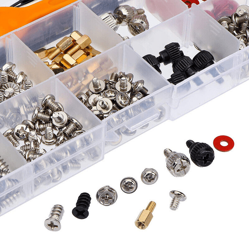 332pcs PC Screw Spacing Set Kit for Computer Case Hard Drives Motherboard Cooler - HomeDIYer