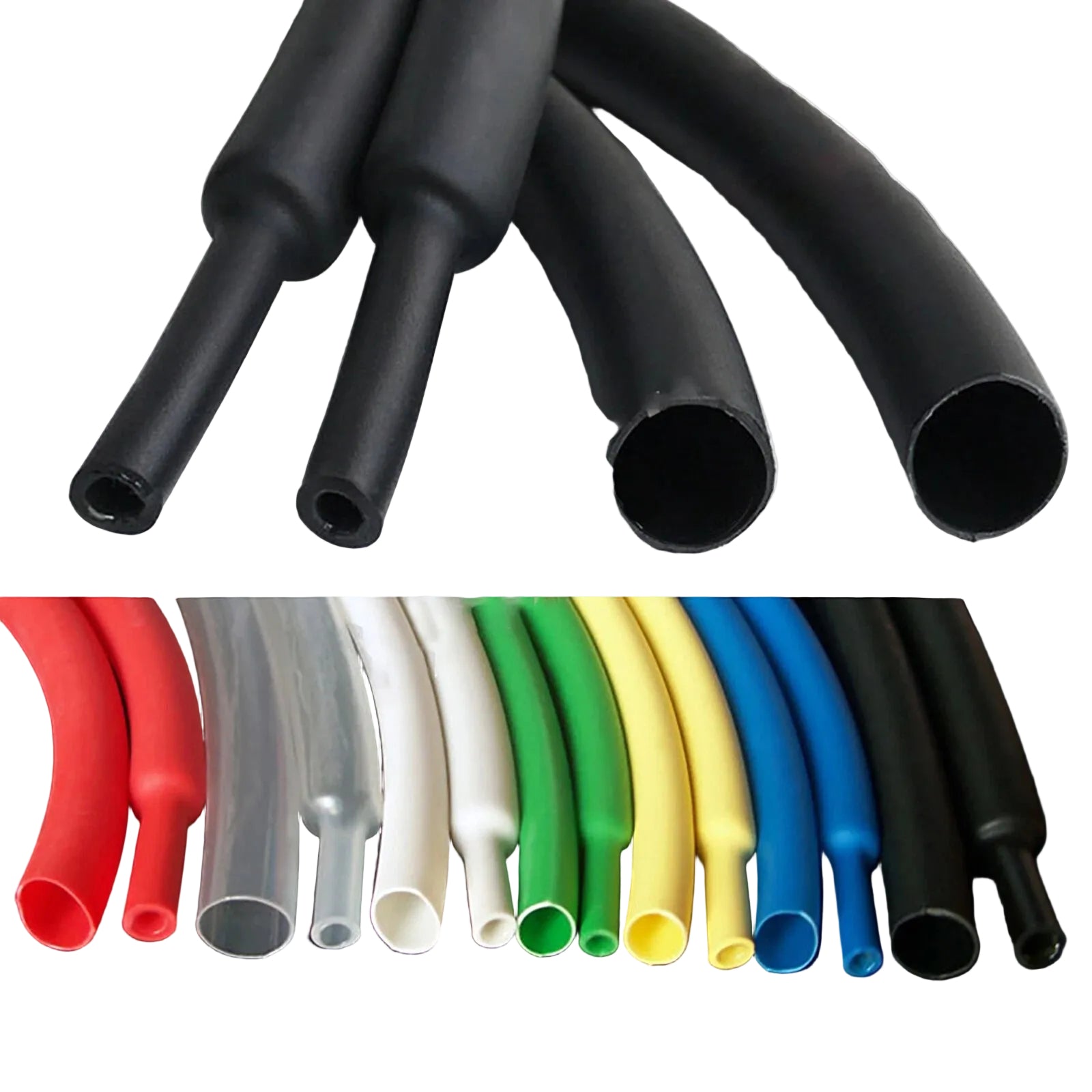 3:1 Dual Wall Adhesive Heat Shrink Tubing — Waterproof, Multiple Sizes & Colors